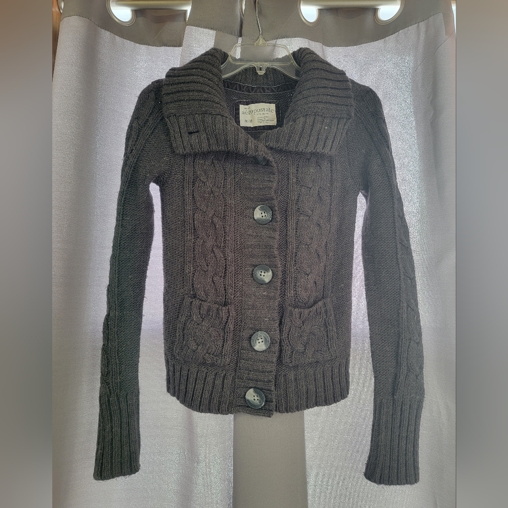 Aeropostale Button Knit Cardigan